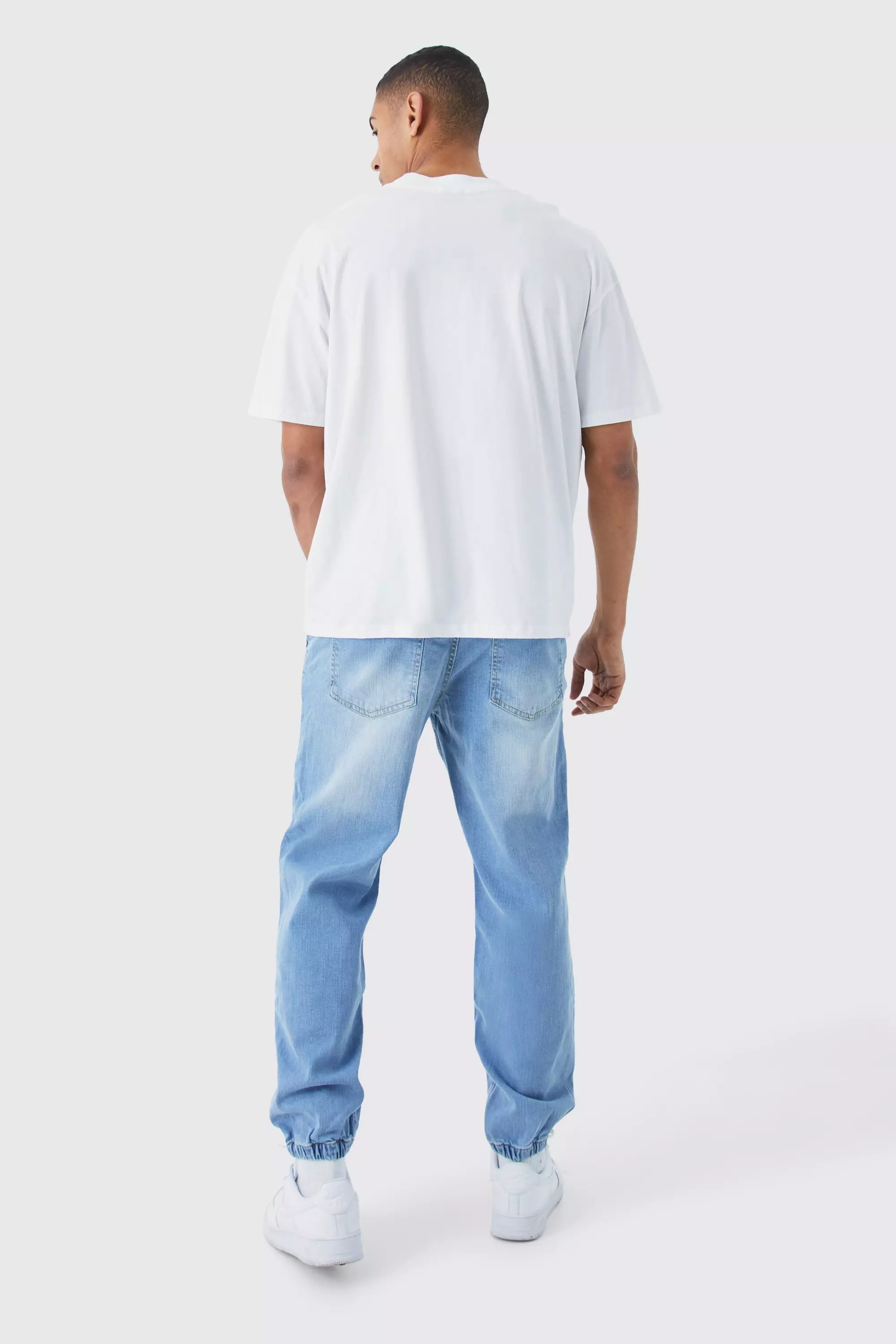 Stretch denim best sale joggers mens